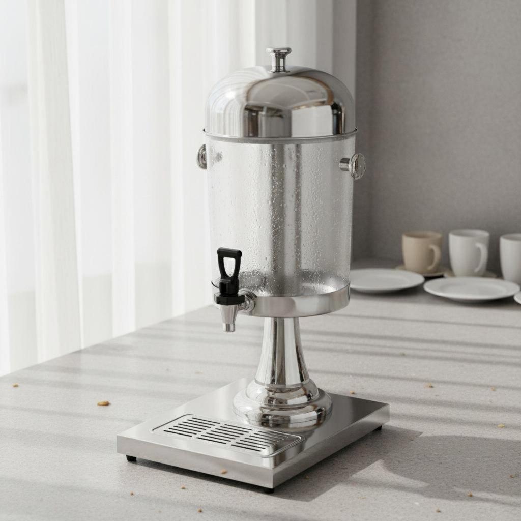 Double-Head Juice Dispenser Clear Body for Restaurant, Hotel