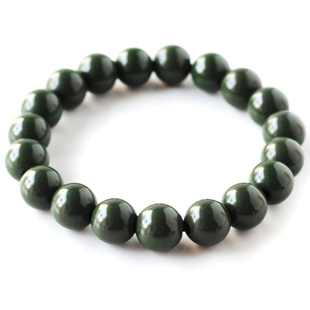 

Green Hokutolite Bracelet 10mm Made in Taiwan Negative Ion Measured Radium Green Hoctorite Inner Diameter [GOLD STONE] Approx. 14.5cm
