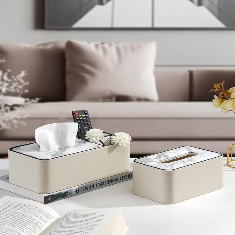 Leather Desktop Tissue Box