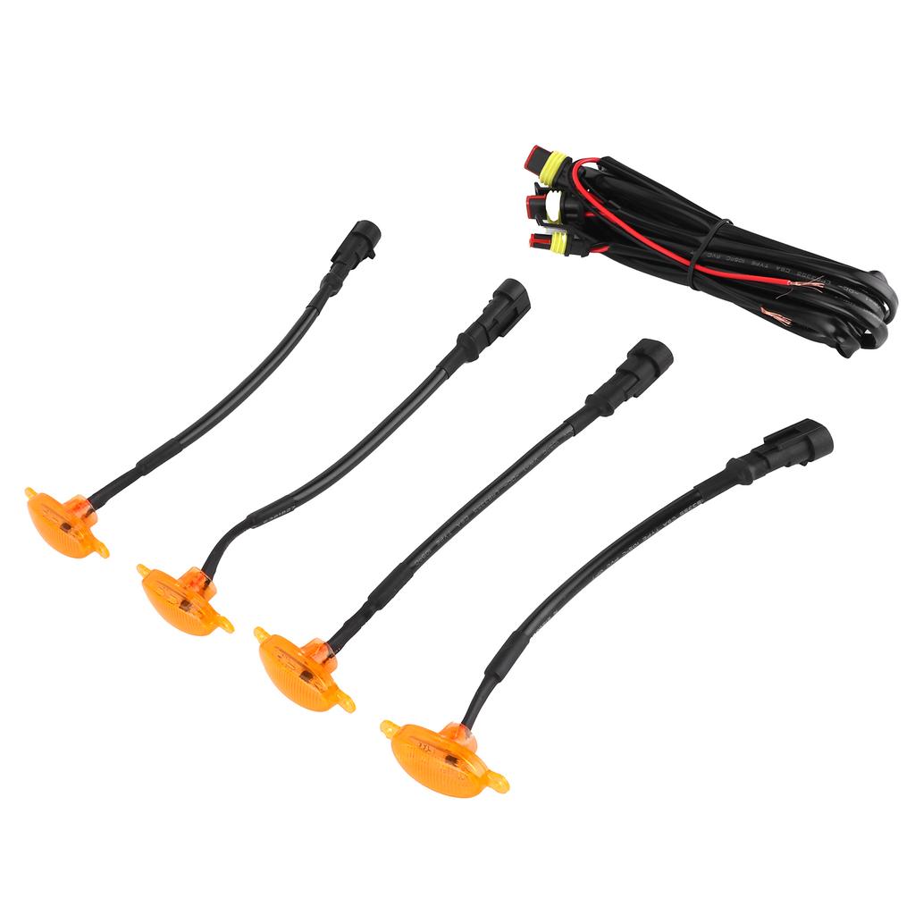 Car Grille Amber Lights IP68 Waterproof 1000LM for Daytime Running Light  Fog Lamp Universal