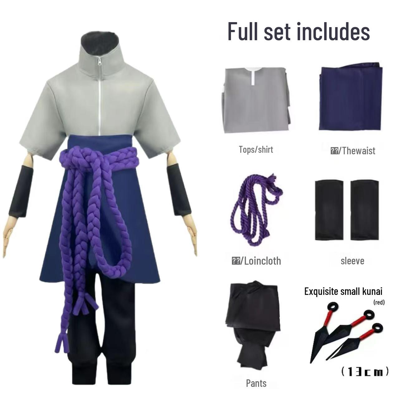 

Uchiha Sasuke Naruto Shippuden Cosplay Costume for Anime Conventions 145 cm