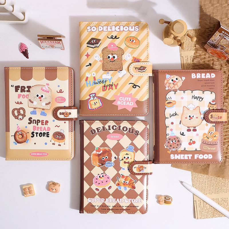 36-Size Cartoon Leather Buckle Notebook - Cute & Exquisite Student Diary