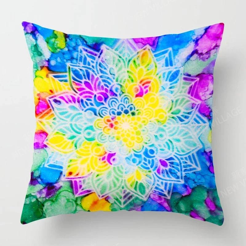 Fall Home Decor Autumn Living Room Throw Pillow Cover Sofa Boho Cushion Cover   Mandala