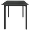 VidaXL Garden Table Patio Dining Table Outdoor Table Balcony Dining Table Black 150x90x74 Cm 312201