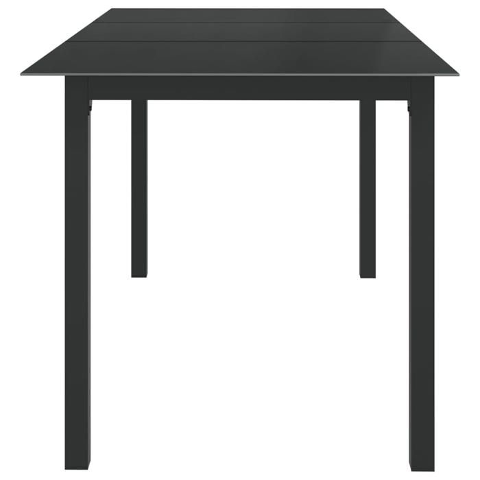 VidaXL Garden Table Patio Dining Table Outdoor Table Balcony Dining Table Black 150x90x74 Cm 312201