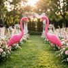 Flamingo Garden Ornament Sturdy Eye-Catching for Courtyard