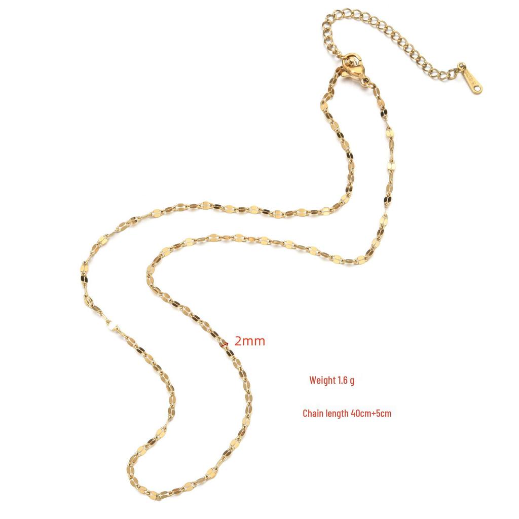 European-American Trendy DIY Temperament Pendant: Stylish Stainless Steel Collarbone Chain