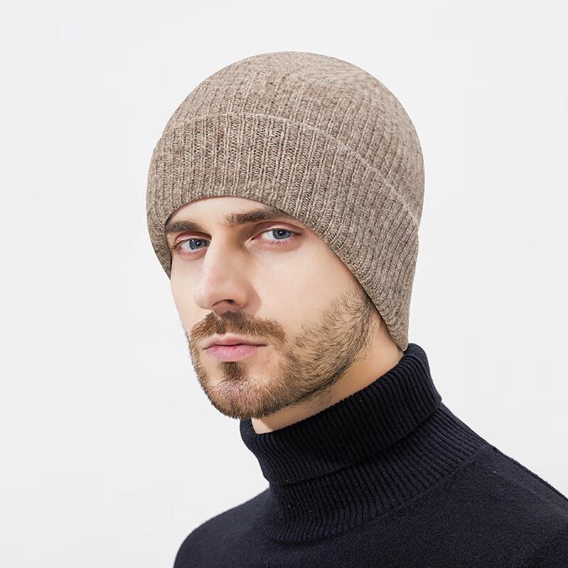 

Шапка-бини Zhen Yue Qi зимняя шерстяная двухслойная вязаная One Size