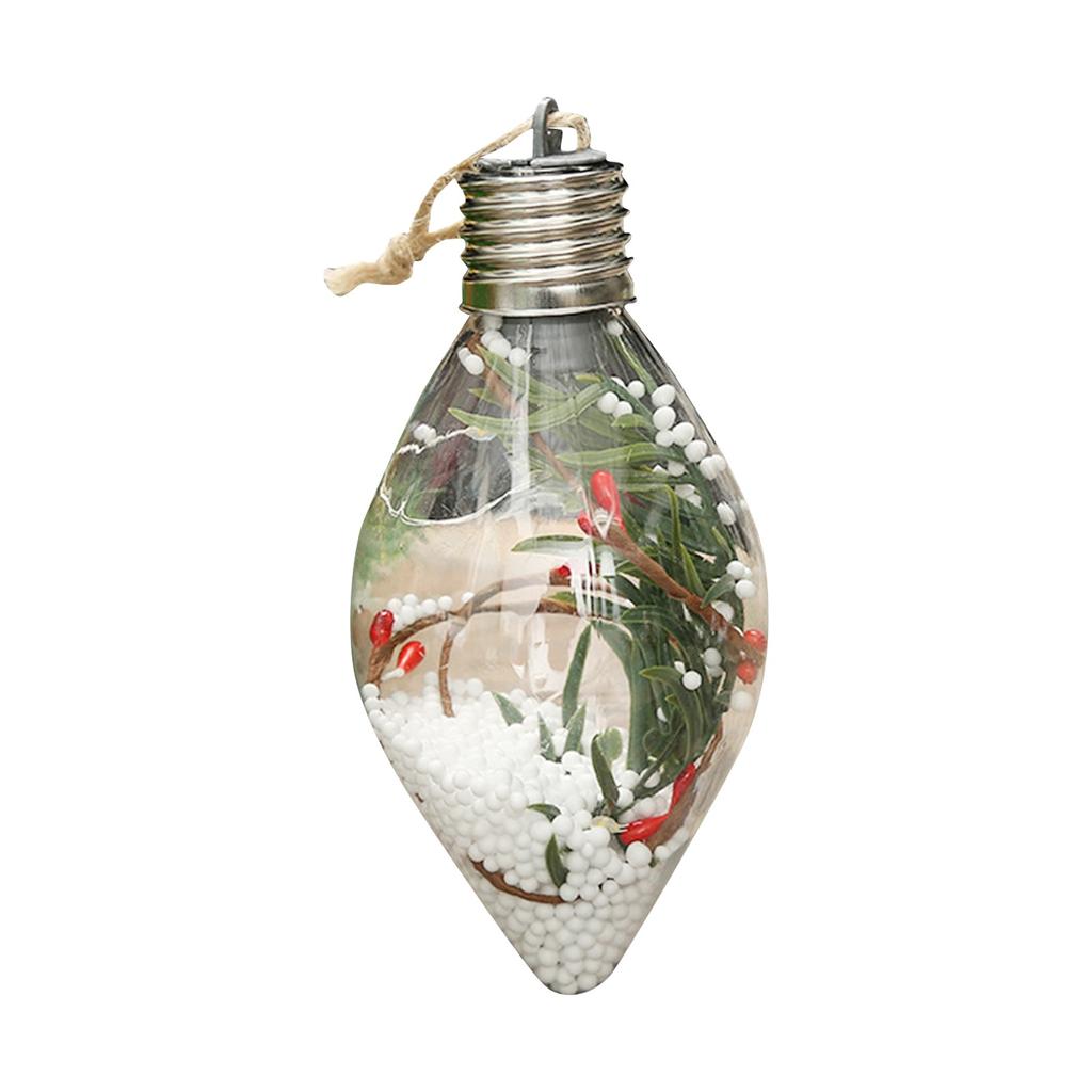 Crăciun Creativ Nou LED Transparent Minge de Crăciun Pom de Crăciun Agățat Minge cu două vârfuri emițătoare de lumină