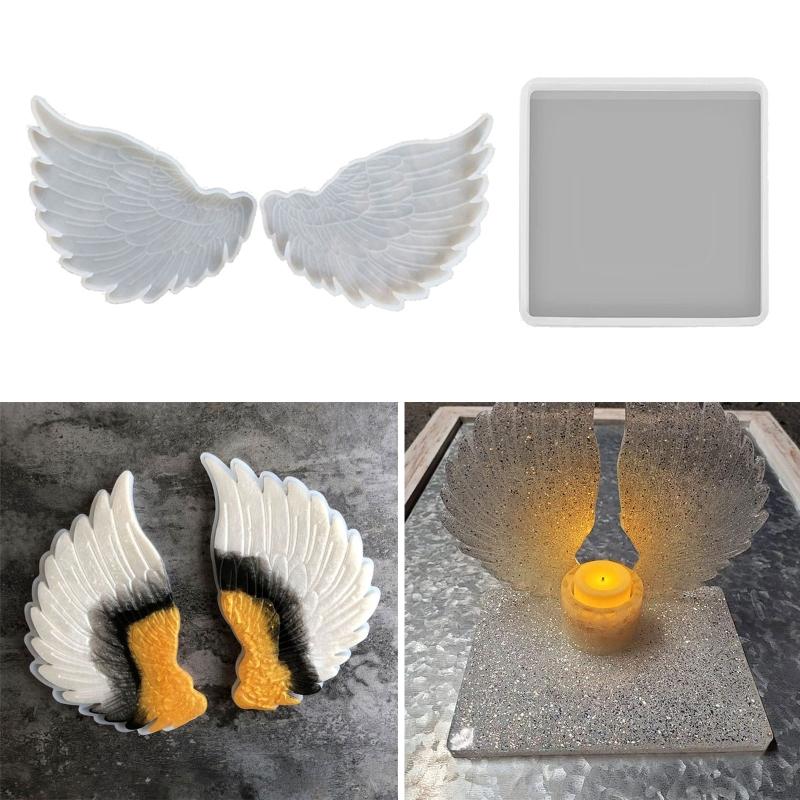 Angel Wings Silicone Molds Epoxy Resin Casting Molds for Jewelry Making Crafs DIY Pendant Necklace for Key Chain Decor