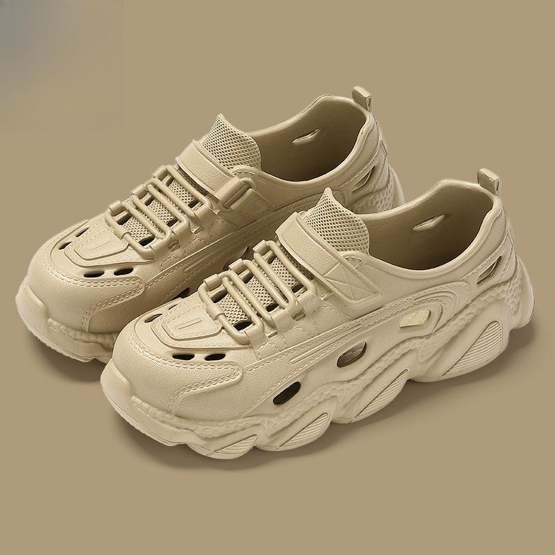 Fashion 2025 New Big Size Women's Summer Hollow-Out Sandals Soft Thick Sole Breathable Lightweight Perforated Casual Beach Walking Shoes