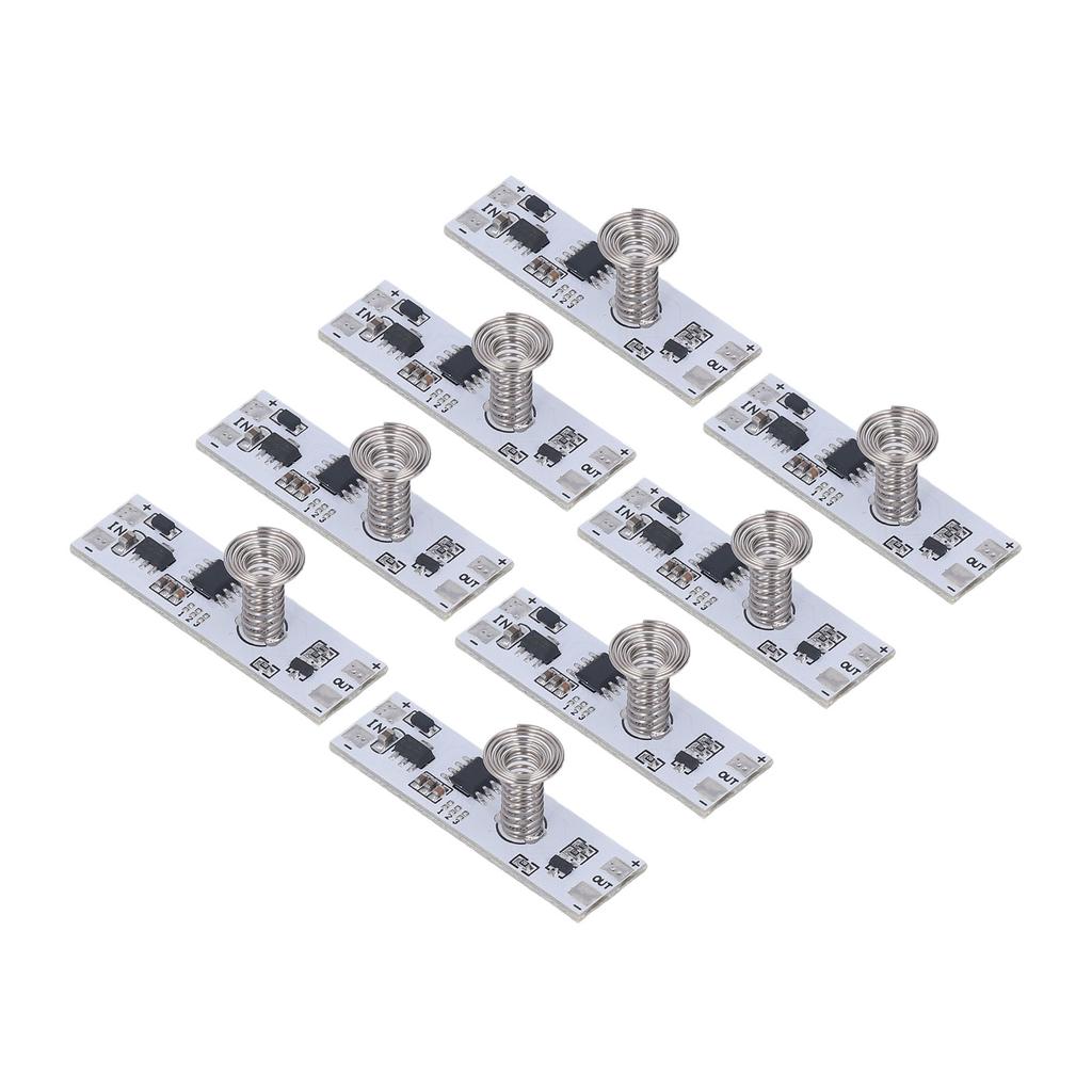 8-teiliges kapazitives Touch-Dimmerschaltermodul Stufenloses Dimmmodulpanel für LED-Lichtschrank DC5-2
