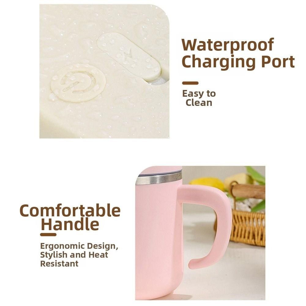 Detachable Design Automatic Stirring Cup Stirring Lid Electric Drink Mixer  Office Use
