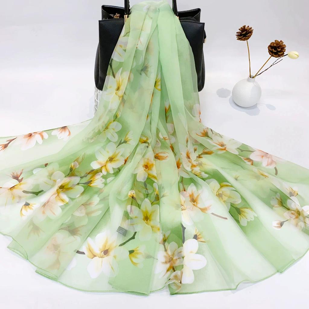 Silk Scarf Fashion Neck Oversize  Foulard Female Headbanda Luxury Hijab Women Warm Pashmina Scarves Echarpe Shawl Large Wrap