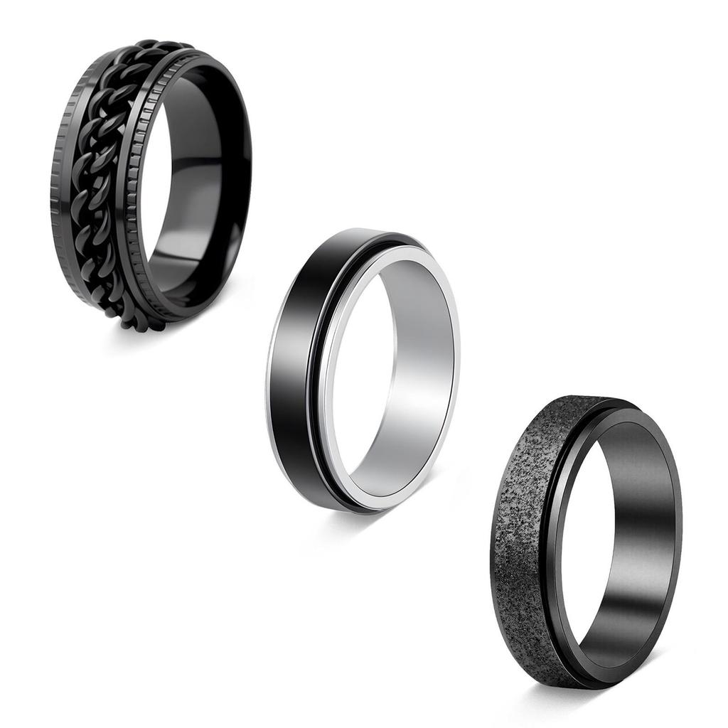 Europäische & Amerikanische Retro High-End Titanstahl Partnerringe - Vielseitige Date Paarringe