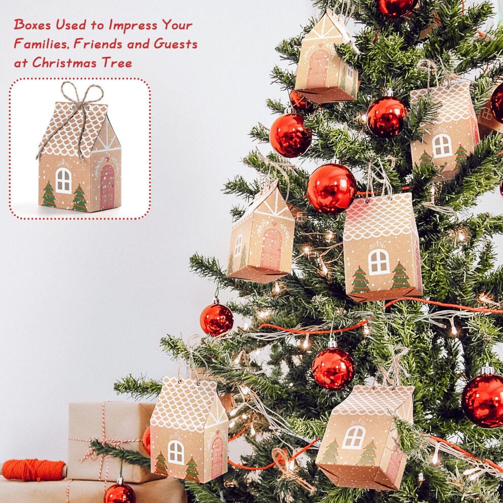 2025 Christmas Gift 30PCS Large Christmas Party Gift Boxes, Christmas Favour Boxes Table Gifts Boxes, Festive Gift Wrapping Boxes for Christ