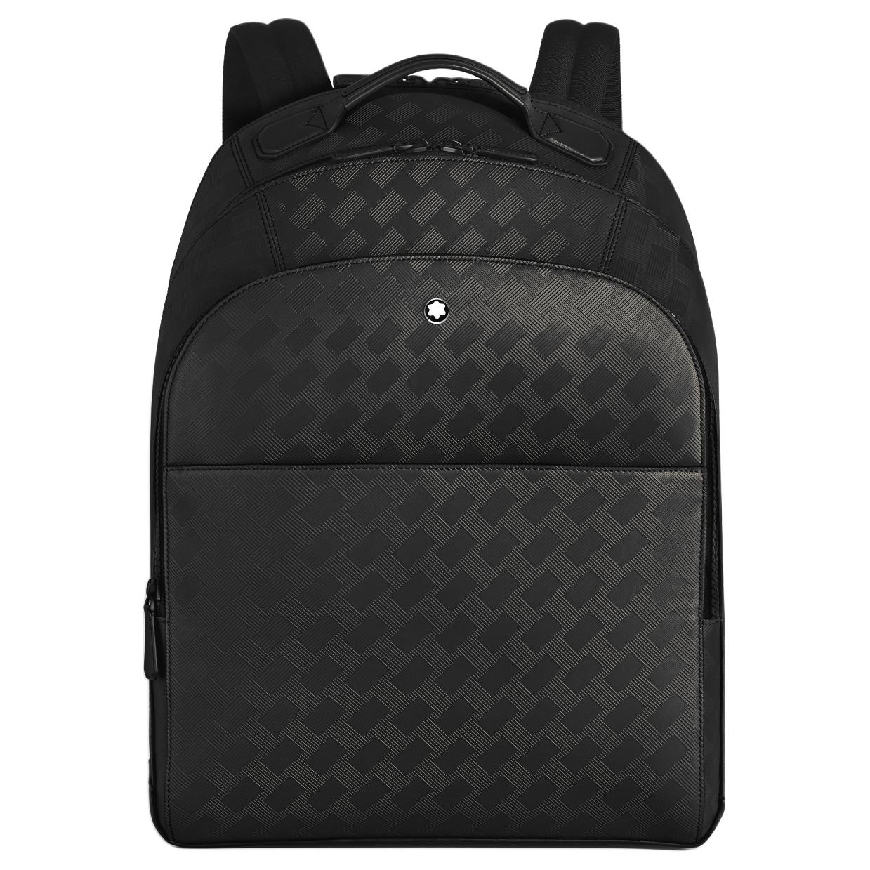 

Montblanc Style 3.0 Hexagonal White Star Logo Full Grain Leather Backpack Large Unisex Backpack Black MB199845 Basic Set (Bag+Dust Bag)