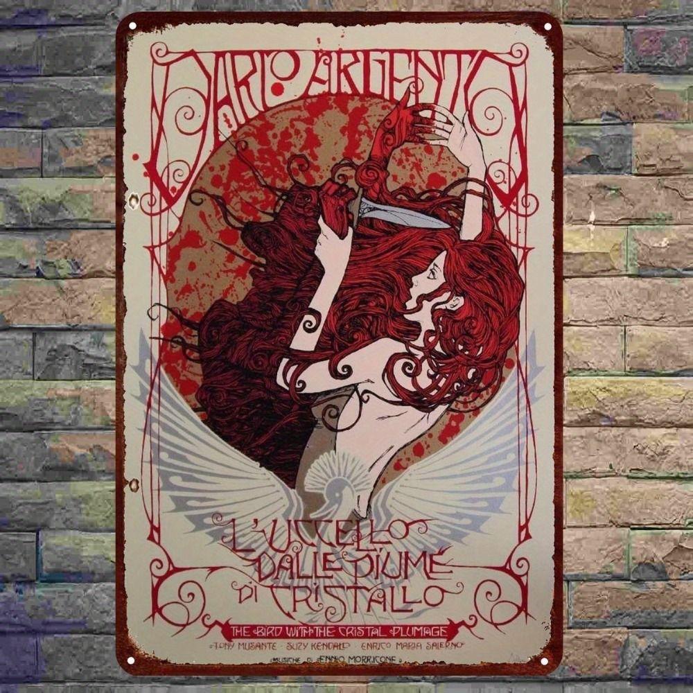 Vintage Art Nouveau Woman Tin Sign Retro Metal Panel Home Bar Cafe Decor
