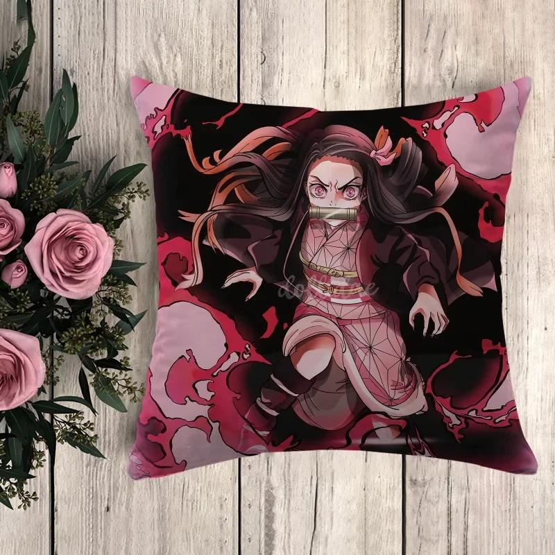 Pillow Demon Slayer Decorative Pillows for Sofa Pillowcase Decor  Cushion Cover X Car Decoration Pillowcases  Fall