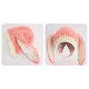 Winter Warm Earflap Hat Cute Cartoon Long-eared Rabbit Contrast Color Knitted Cap