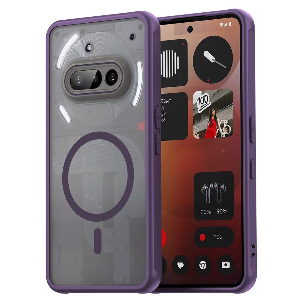 

For Nothing Phone (3a) Case Compatible with MagSafe Anti Drop PC+TPU Phone Cover Purple