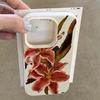 Oil Painting of Pink Lilies Lichee Leather Pattern Phone Case For Infinix Hot 50 40 30 12 Play Pro Plus 4G 5G Shockproof Cover