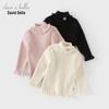 DAVE&BELLA Girls' De Velvet High-Neck Thermal Sweater
