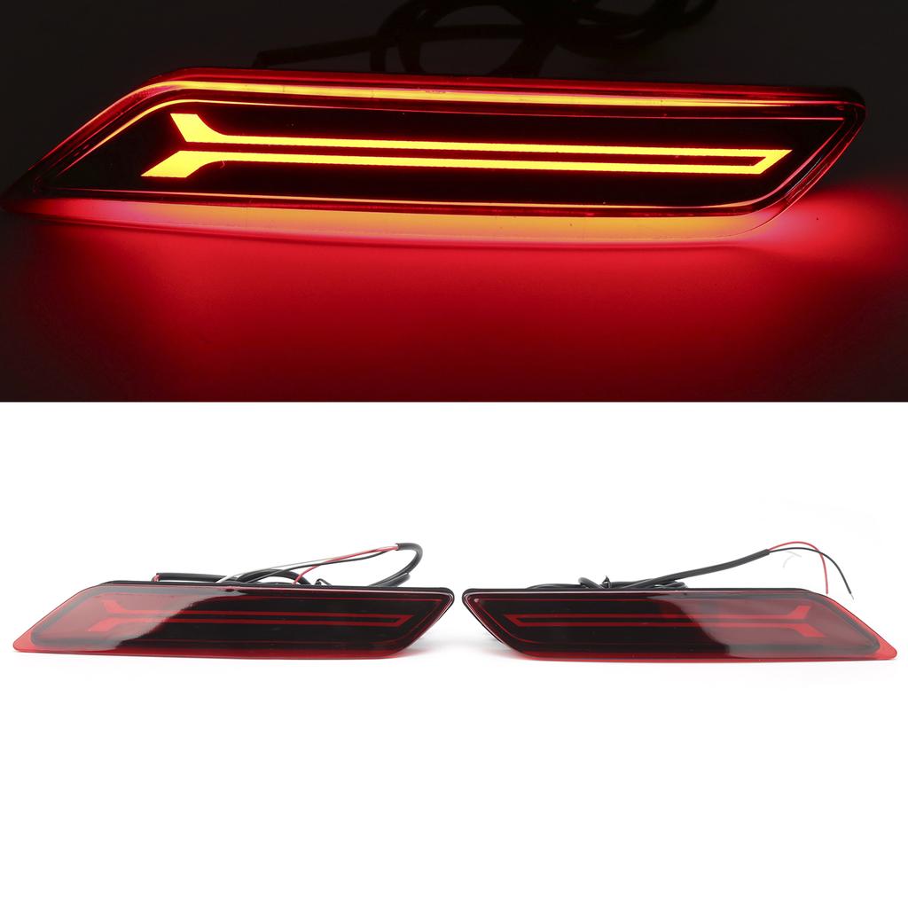 2Pcs Rear Bumper Driving Light LED Brake Parking Lamp Fit for Honda City 2017‑2018