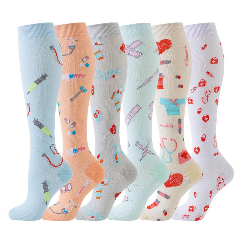 Cross-border Over-the-Knee Compression Yoga & Sport Socks Set