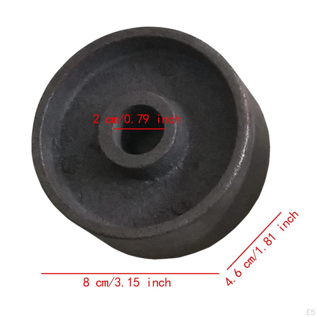 Metallhjul fram Reparationsdelar Ersättning med 20 mm Hål för 3T Horisontella Golvdomkrafter