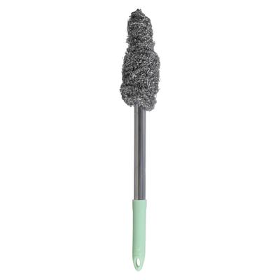 Ergonomically Long Handle Stainless Steel Pots Brush Random Color Cleaning Brush Perfect for Effective Kitchen Cleaning