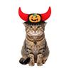 Pet Party Costume Accessory Halloween Bat Hat, Red Horn Pumpkin Cat Funny Hat Wings Felt for Cats Small And Medium Dogs Soft