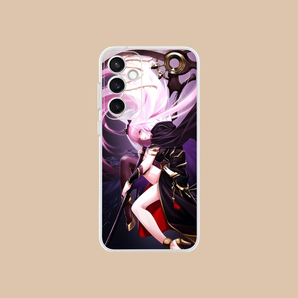 

Holo Mori Calliope Clear Mobile Phone Case for Samsung Galaxy S25 S24 S23 S22 S21Plus FE Ultra Colorful Cover Galaxy S24+
