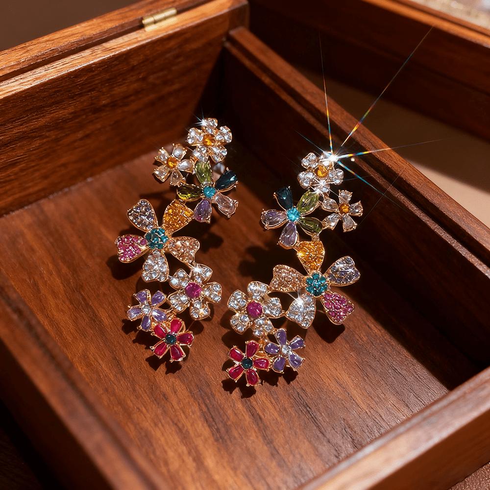 Elegant Floral Stud Earrings for Women Dainty Colourful Flower Design Perfect Gift for Birthdays Anniversaries Special Occasions