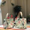 Large Capacity Lunch Bag Canvas Portable Mommy Bag Storage Bag Thermal Insulation Bag  Office