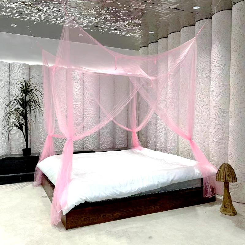 European Style Mosquito Net Black White Oversized Four Door Mosquito Net Outdoor European and American Large Mosquito Net