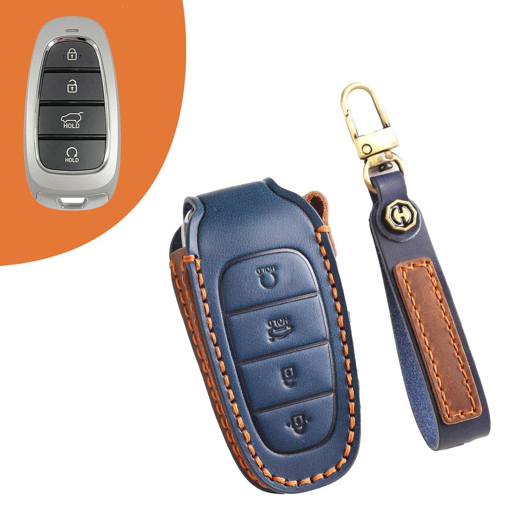 Suitable for New Style Hyundai IX35/IX45 Handmade Cowhide High-End Car Key Cases keychain