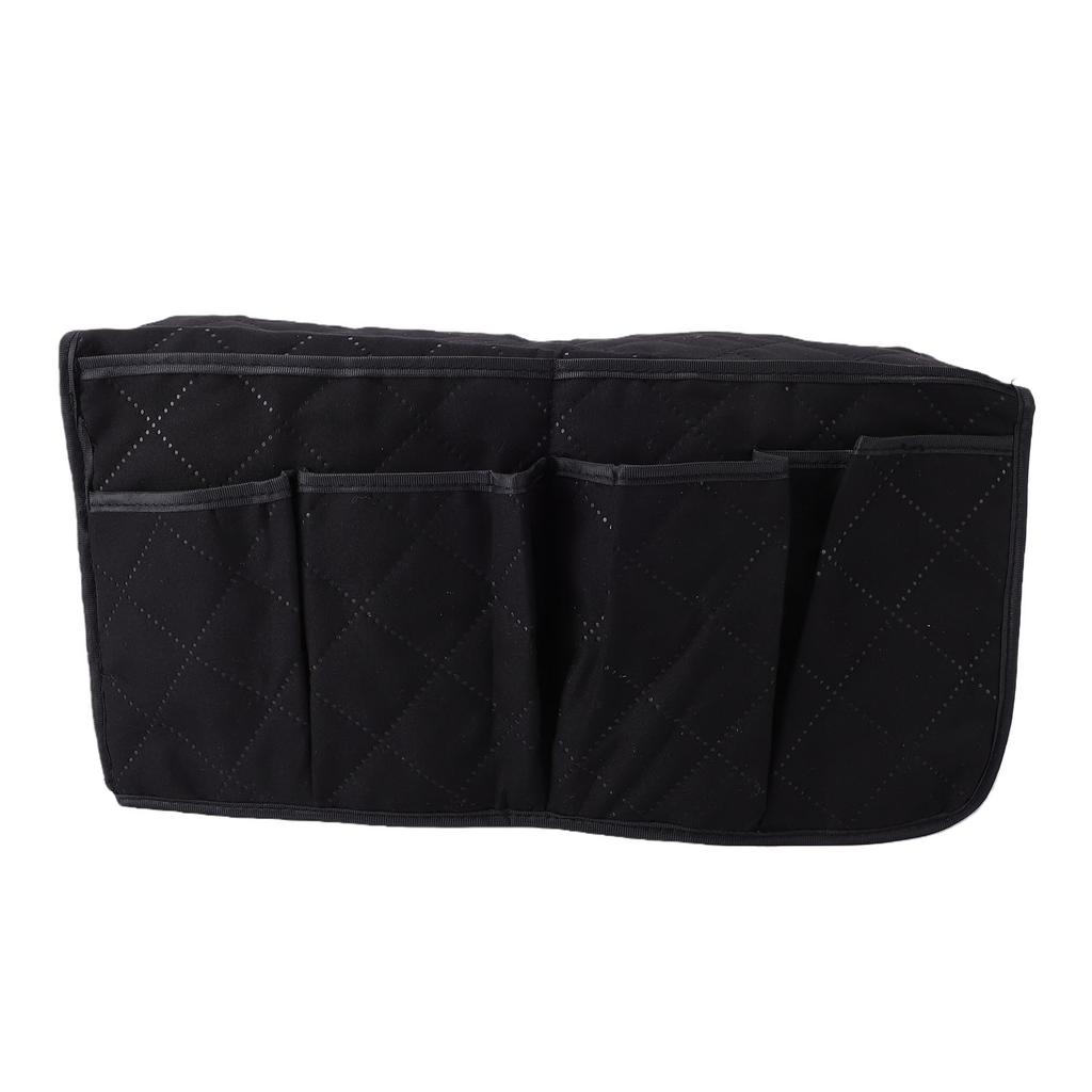 Sofa Arm Organizer 14 Pockets Multifunctional Peach Skin Fabric Couch Armchair Bedside Storage Pocket