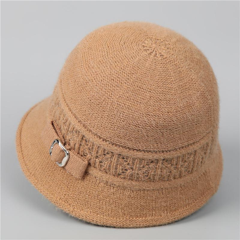 Hat Autumn and Winter Basin Hat Old Lady Cold Hat Piled Thick Warm Knitted Hat