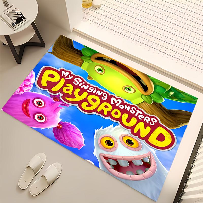 1pc My Singing Monsters1 Print Area Rug - Soft, Washable Non-Slip Indoor Mat, Living Room, Home Office Decorative Rug,Office Decorative