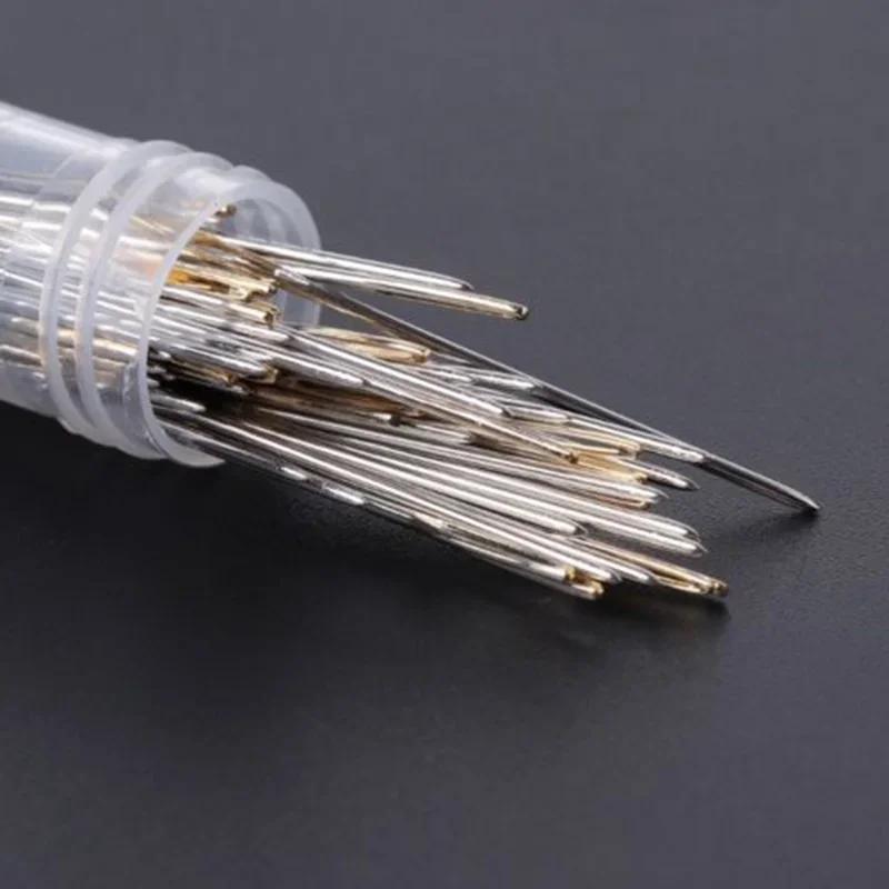 100/30PCS Multi-size Tail Embroidery Fabric Cross Stitch Darning Needles Craft Tools 22/24/26# Stainless Steel DIY Sewing Needle