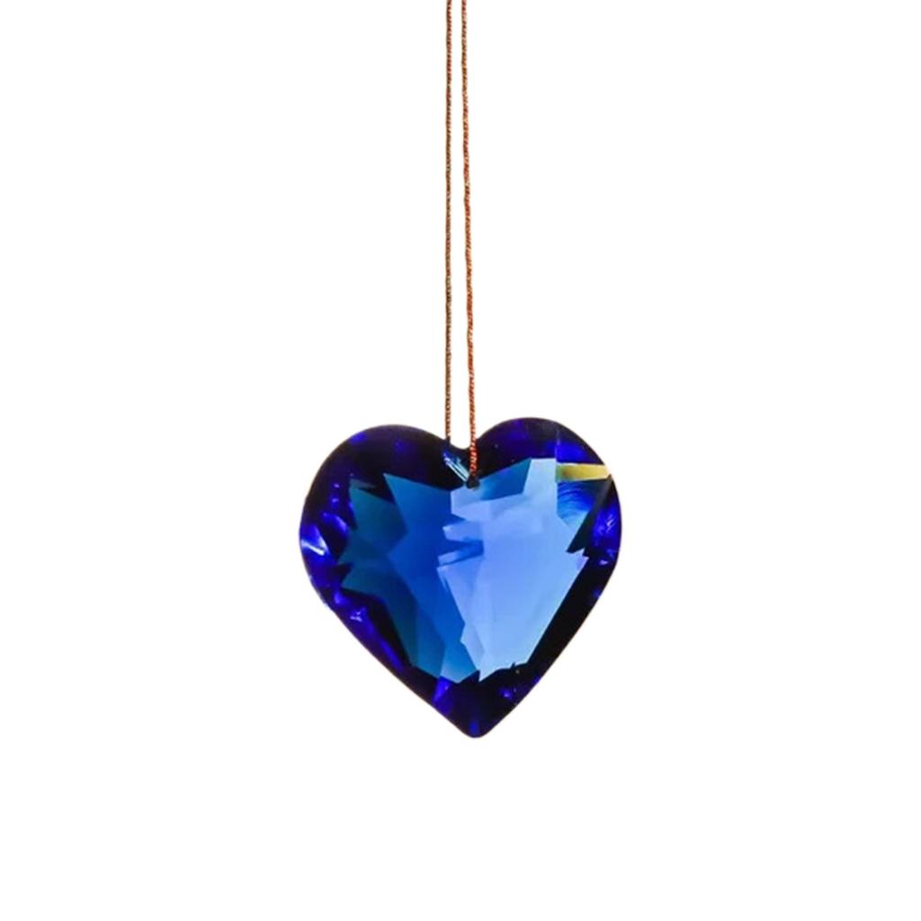 40mm Chandelier Crystal Love-heart Shaped Prisms Rainbows Maker Crystal Glass Prism Suncatchers Crafts Gift Garden Decor