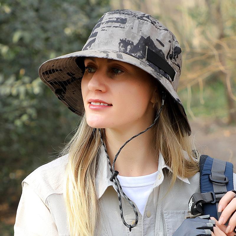 

Унисекс шляпа от солнца для мужчин и женщин, широкополая шляпа-ведро для пешего туризма, кемпинга, рыбалки, сафари, альпинизма, также подходит для путешествий и пляжного отдыха Adjustable