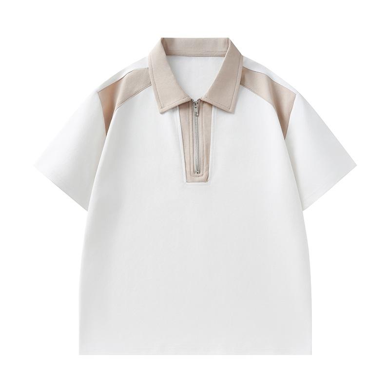 

Мужская футболка с коротким рукавом, повседневная футболка-поло с рукавом три четверти, мужская футболка-поло в стиле business casual 8XL белый