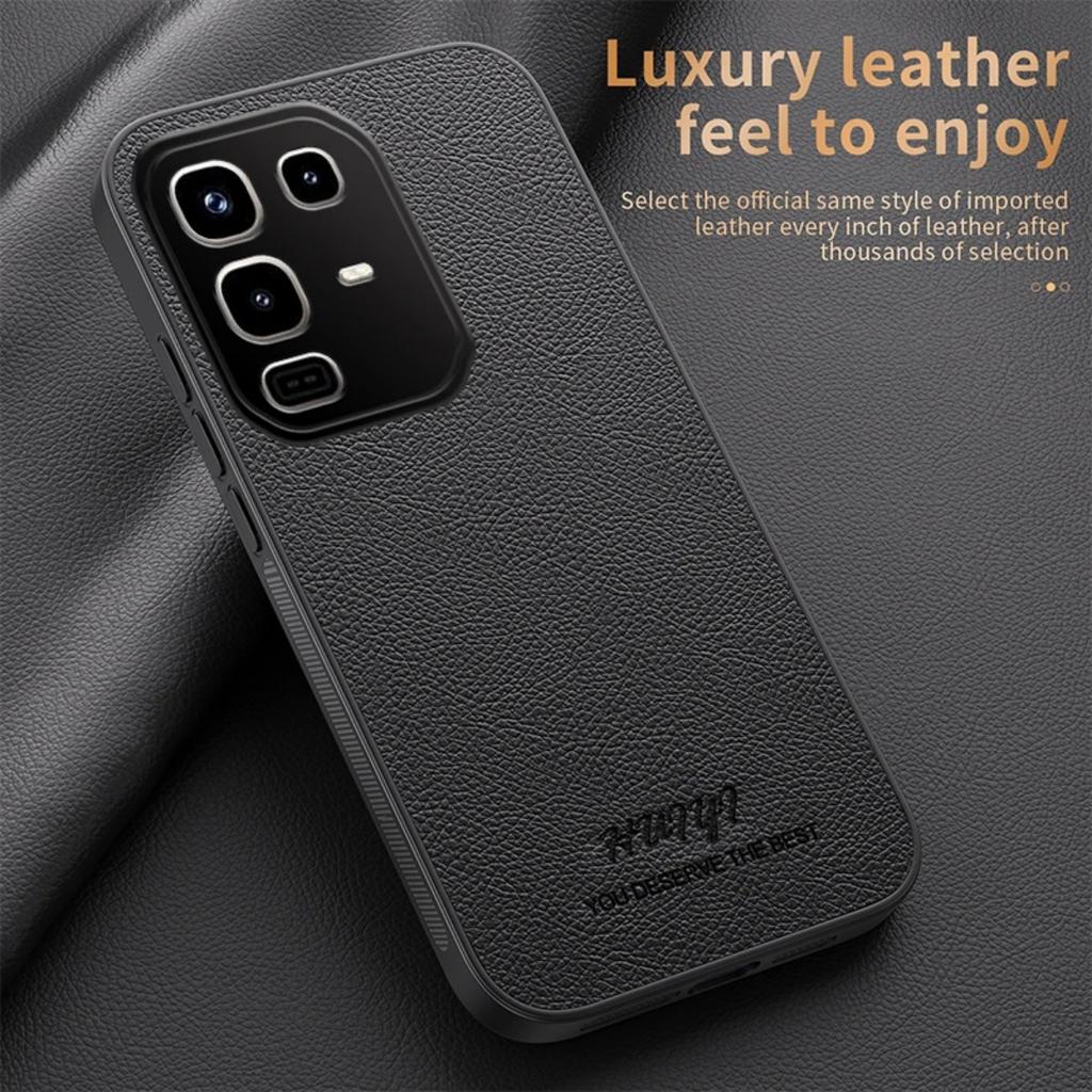 Leather Case for Infinix Note 50 Pro+ Plus 5G Car Magnetic Holder Wireless Charging Silicone Hard Phone Cover Note50Pro+ X6856
