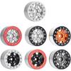 4PCS 1.55 inch Metal Beadlock Wheels Rim Hub RC Aluminum Alloy Wheel Replacement for 1:10 RC Rock Crawler Car for Axial 90069 D90 TF2 Tamiya CC01 MST