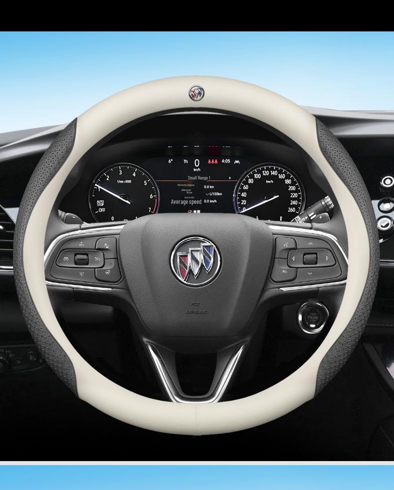 Women's Genuine Leather Steering Wheel Cover for Buick: Excelle, Envision, Regal, LaCrosse, Verano, Excelle GT, GL6, Encore, GL8.