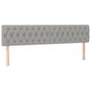 Vidaxl Letto Continentale Con Materasso, Grigio Chiaro, Tessuto 200X200 Cm
