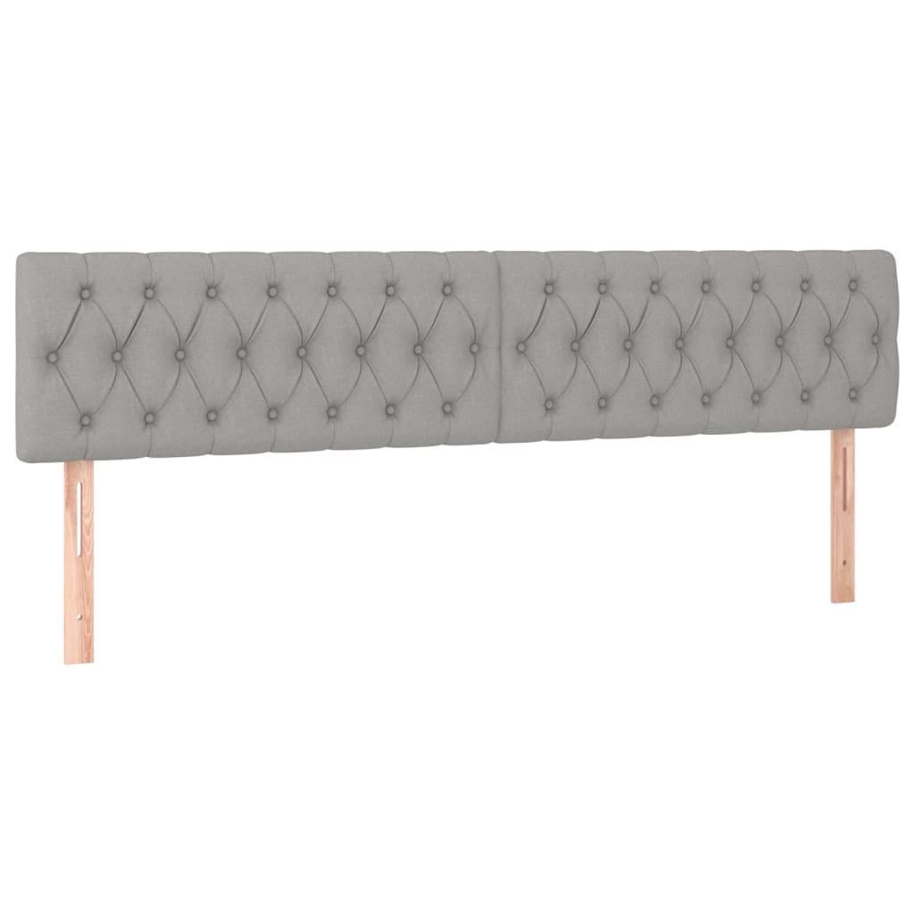 Vidaxl Letto Continentale Con Materasso, Grigio Chiaro, Tessuto 200X200 Cm
