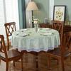 Hot Sale Printed Round Table Cloth PVC Waterproof Oil-proof Tablecloth Home Dining Lace Table Cover for Wedding Party Decor